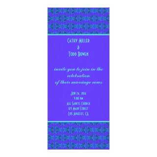 Purple Turquoise Tiki Wedding Invitations