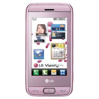 LG GT400 Viewty Smile Unlocked GSM QuadBand Phone with 5 MP Camera, Touch Screen,  Music Player, Bluetooth   International Version (Baby Pink) Cell Phones & Accessories