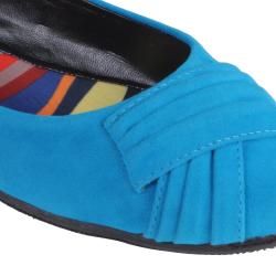 Journee Collection Women's 'Jump 29' Pleated Faux Suede Ballet Flats Journee Collection Flats