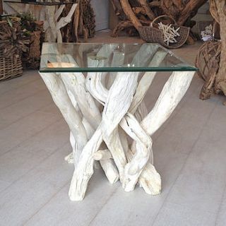driftwood side table by karen miller @ devon driftwood designs