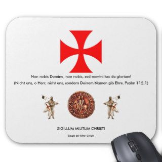 Temple knight Templer paw cross Mouse Pads