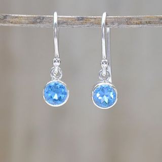 sterling silver birthstone earrings by lilia nash jewellery