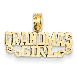 14K Yellow Gold Grandma's Girl Pendant 19mmx14mm Jewelry