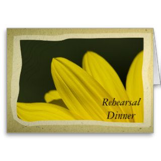 Yellow Sunflower Petal Rehearsal Dinner Invitation Card