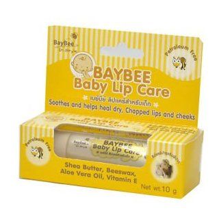 Baybee, lip care for baby (0.35 Oz tube), Petroleum free, Soothes and helps heal dry, Chapped lips and cheeks, Ingredient of Shea Butter, Beeswax, Aloe Vera Oil and Vitamin E  Baby Products  Baby