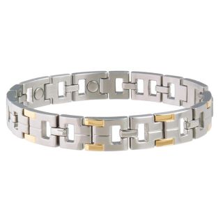 Sabona Executive Stainless Steel Mens Two tone Magnetic Bracelet