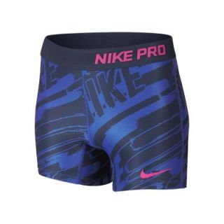 Nike Pro 3 Core Compression Graphic Girls Shorts   Hyper Cobalt