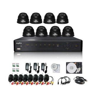 SANNCE 8CH H.264 HDMI P2P/QR Code Technical DVR, 1TB HD, Smartphone View+ 8 x Dome Indoor Cameras,Day Night Vision Surveillance Security System Electronics
