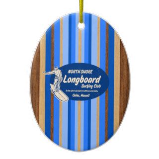 Pipeline Vintage Surfboard Ornament