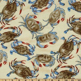 Timeless Treasures Crabs Sand Fabric