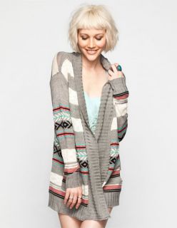 Tribal Stripe Womens Cardigan Green Combo In Sizes X Large, X Small,