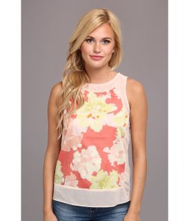 Aryn K Floral Tank Top Womens Sleeveless (Coral)