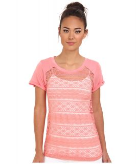 Jack by BB Dakota AMarie Knit Top Womens Short Sleeve Knit (Pink)