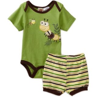 Baby Grand Baby Boys Newborn Bumblebee Knit Creeper And Short Set, Green, 0 3 Months Clothing