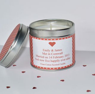 personalised 'anniversary' candle by andrea fay's