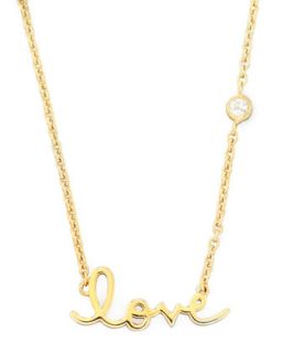 Love Pendant Bezel Diamond Necklace   SHY by Sydney Evan