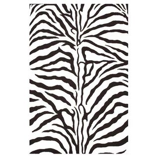 Contemporary Hand tufted Zebra stripe Wool Rug (5 X 8)