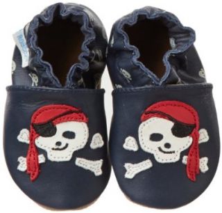 Robeez Pirate Dude Crib Shoe (Infant/Toddler),Navy,0 6 Months M US Infant Shoes