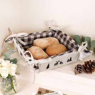 stag woodland bread basket by dibor