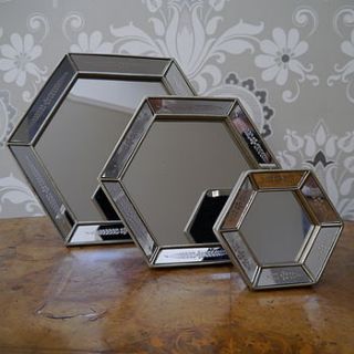 venetian style hexagonal mirror by begolden