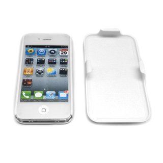 Aleratec 2 in 1 Combo Cover Holster for iPhone 4 / 4S with belt clip and stand (White) Cell Phones & Accessories