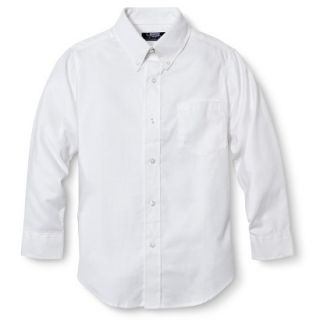 French Toast Boys School Uniform Long Sleeve Oxford Shirt   White 5