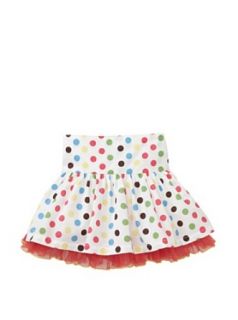 Pretty Beetlejuice London Multicolored Polka Dot Girls Skirt With Tulle Hem Detail 6x Clothing