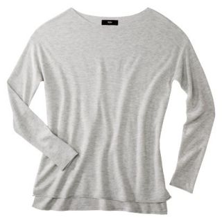 Mossimo Womens Crew Neck Pullover Sweater   Heather Gray XS
