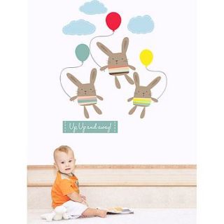 up up and away fabric wall stickers by littleprints