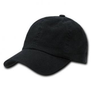 Decky Polo Style Unstructured Low Profile Flex Baseball Cap (One Size, Black) Clothing