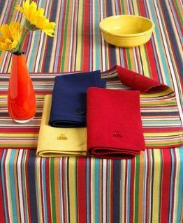 Fiesta Bango Stripe 60 by 84 Oval Tablecloth, Multi  