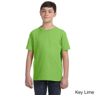 Lat Youth Fine Jersey T shirt Green Size S (7 8)