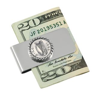 Irish '5 Pence' Money Clip American Coin Treasures Men's Gift Items