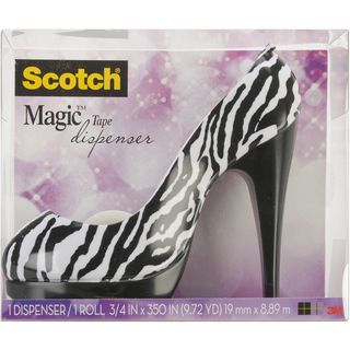 Scotch Dispenser With Magic Tape Zebra Shoe