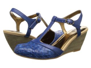 BC Footwear Drop Everything Womens Wedge Shoes (Blue)