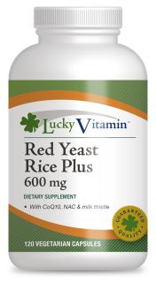 LuckyVitamin   Red Yeast Rice Plus 600 mg.   120 Vegetarian Capsules