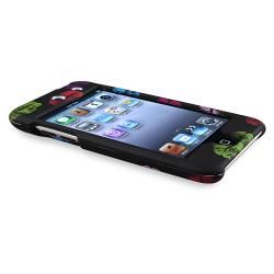 Black/ Color Lips Rubber Coated Case for Apple iPod Touch Generation 4 BasAcc Cases