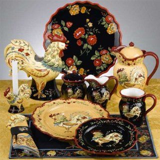 Provence Rooster Teapot, By April Cornell Dinnerware, Certified International Tableware Kitchen & Dining