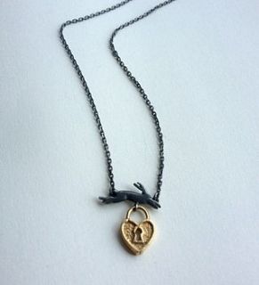 running hare and charm necklace by becca jewellery