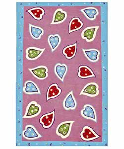 Hand tufted Happy Heart Childrens Rug (5 X 8)
