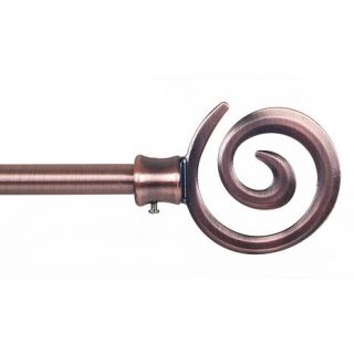 Lavish Home 3/4" Antique Copper Curtain Rod with Spiral Finial