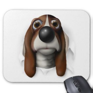 Basset Hound Busting Out Mouse Pads