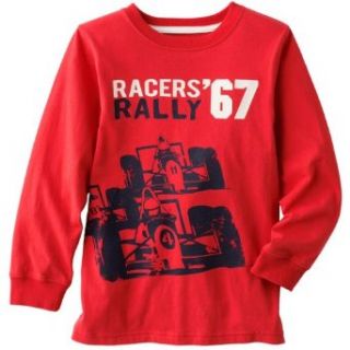Carter's Boys Size 4 7 Long Sleeve Racer Tee (4, Red) Fashion T Shirts Clothing