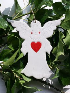 angel christmas decoration by jo lucksted ceramics