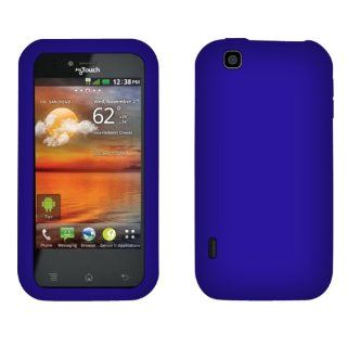 Dark Blue Skin Soft Gel Case For LG myTouch E739 Cell Phones & Accessories