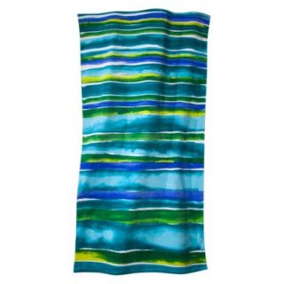Watercolor Stripe Beach Towel   Green (1 pack)