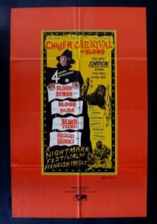 CHILLER CARNIVAL OF BLOOD * 1SH ORIGINAL MOVIE POSTER Entertainment Collectibles