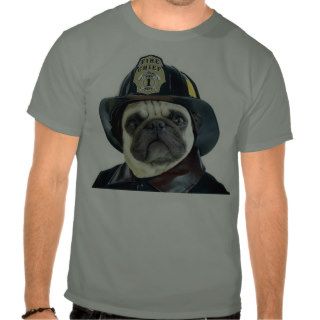 Fireman Pug t shirt