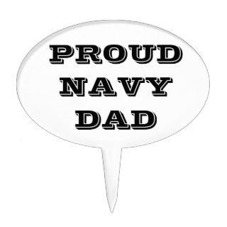 Cake Topper Proud Navy Dad