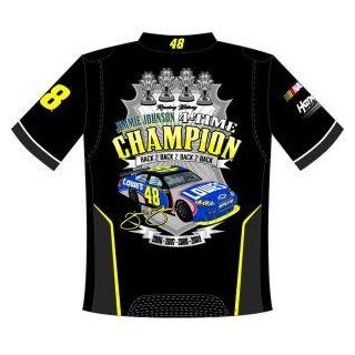 Jimmie Johnson 4 Time Champion Adult Pit Crew Shirt Clothing